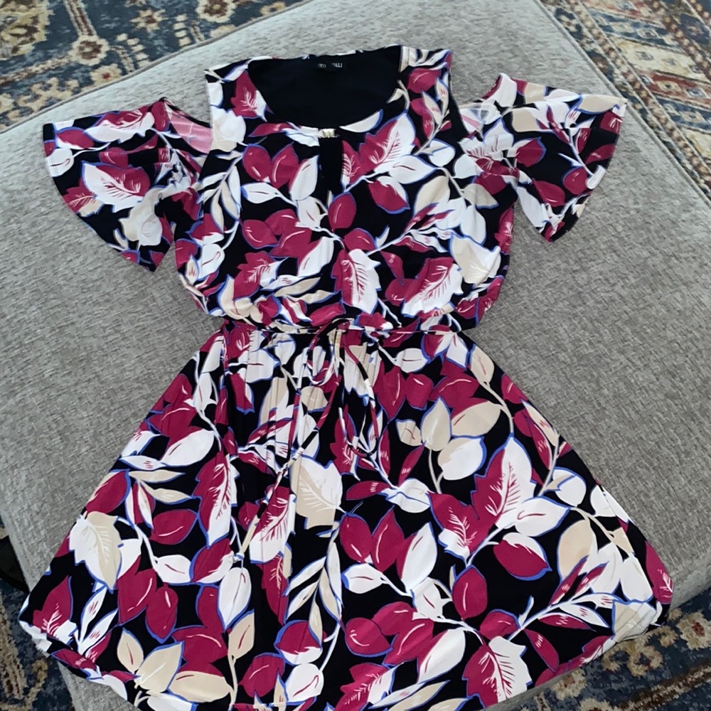 Fusia Cold shoulder dress 1X